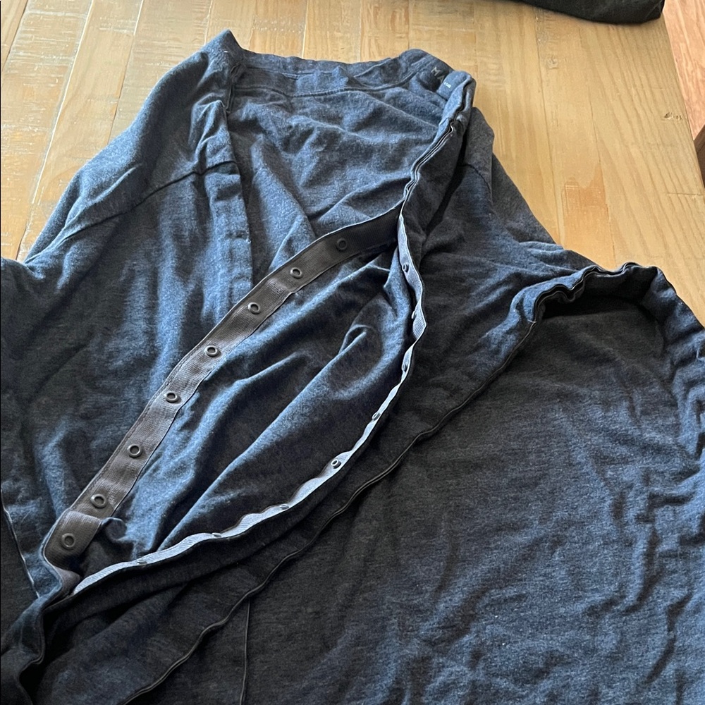 Dark Gray Button-Up Skirt